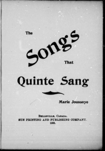 Cover of book Songs That Quinte Sang